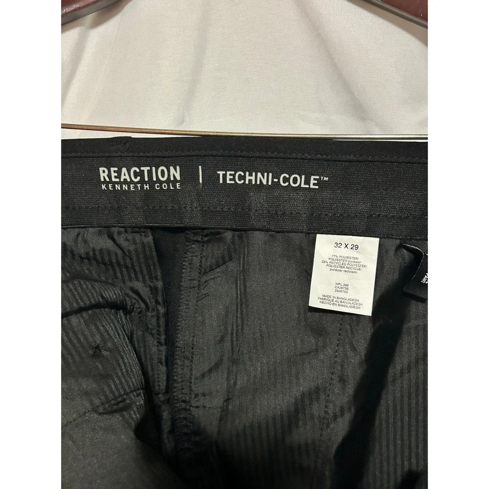 Kenneth‎ Cole Reaction Techni-Cole Slim Fit Performance Pants Black 32x29 NWT